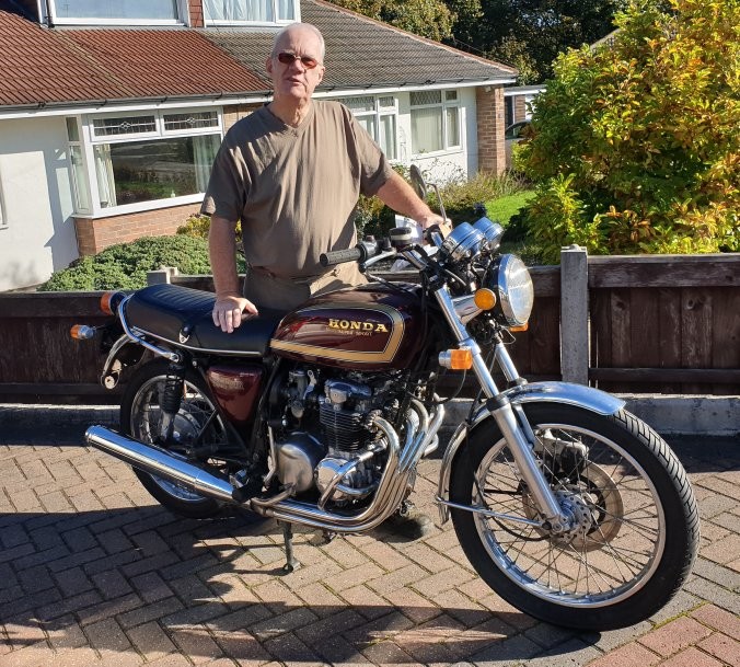 Taking delivery of a Honda CB550