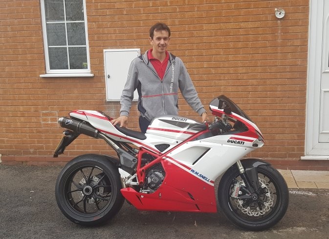 Martin with his Ducati 1098
