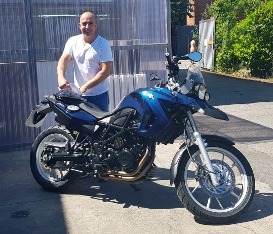 Ravid and his BMW GS650